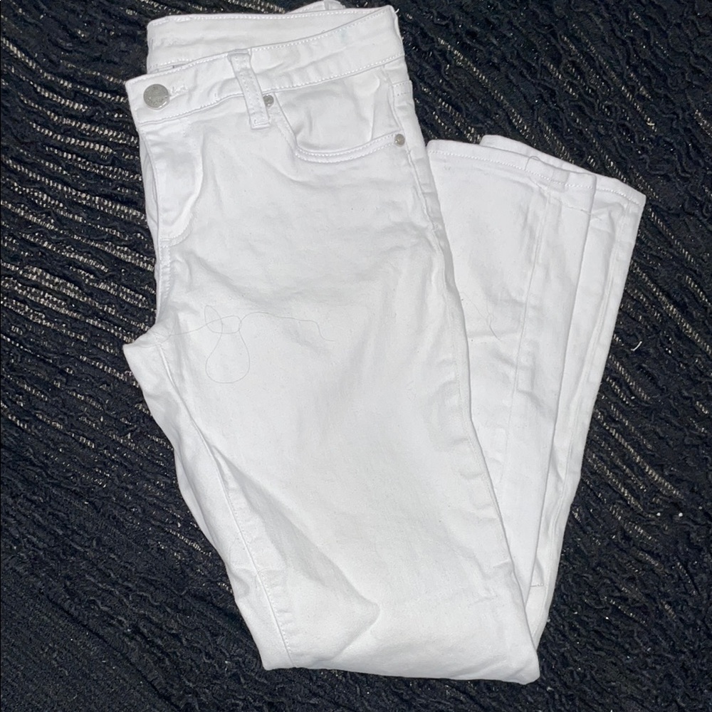 Kut from the Kloth White Straight Leg Jeans